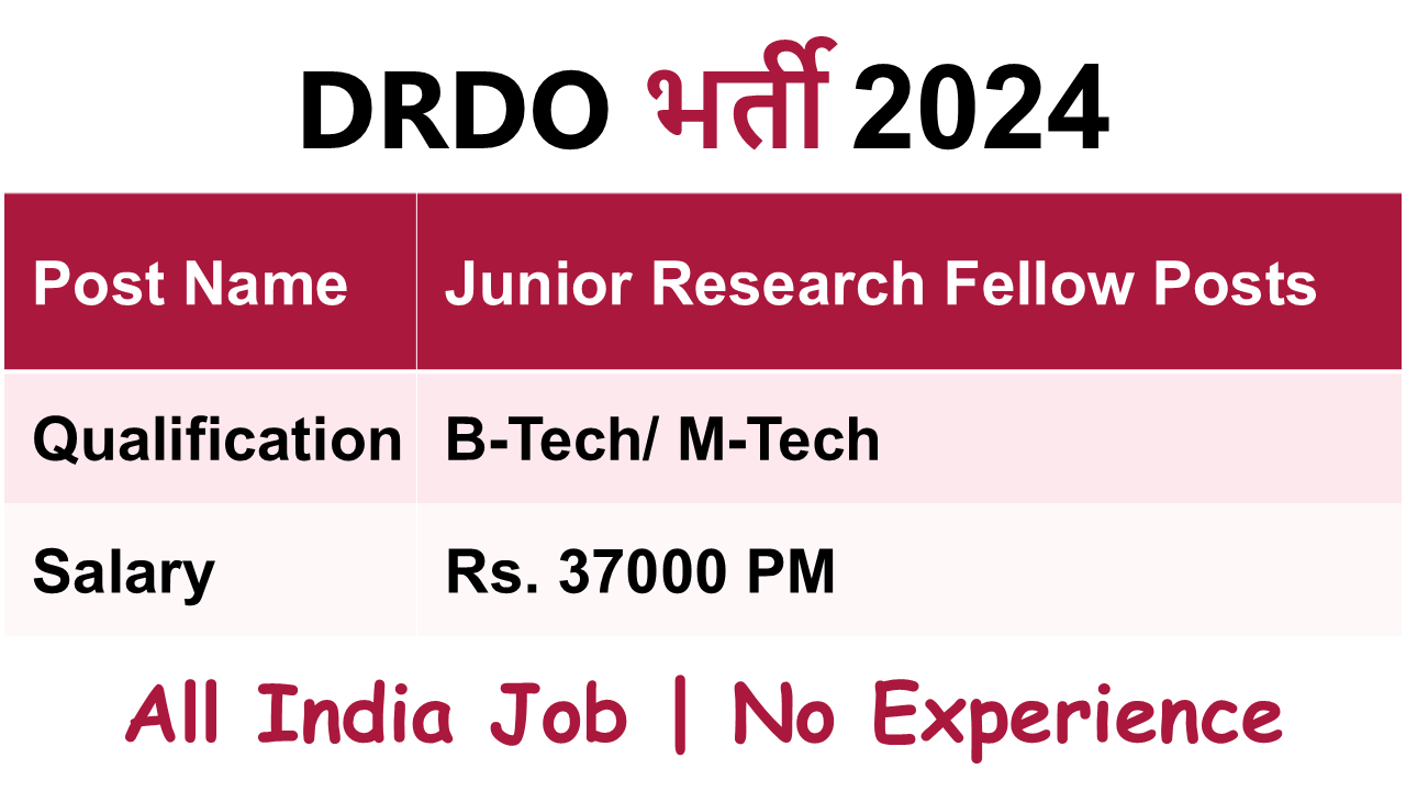 DRDO DRDL Recruitment 2024