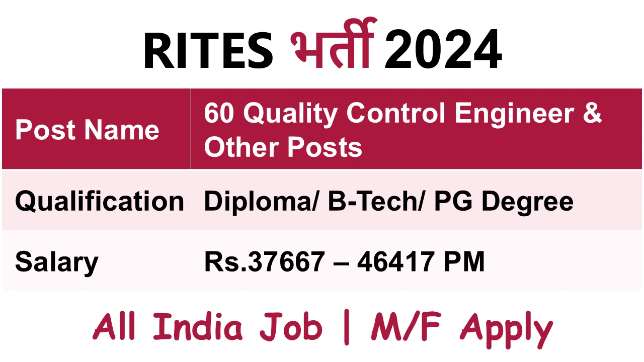 RITES Recruitment 2024